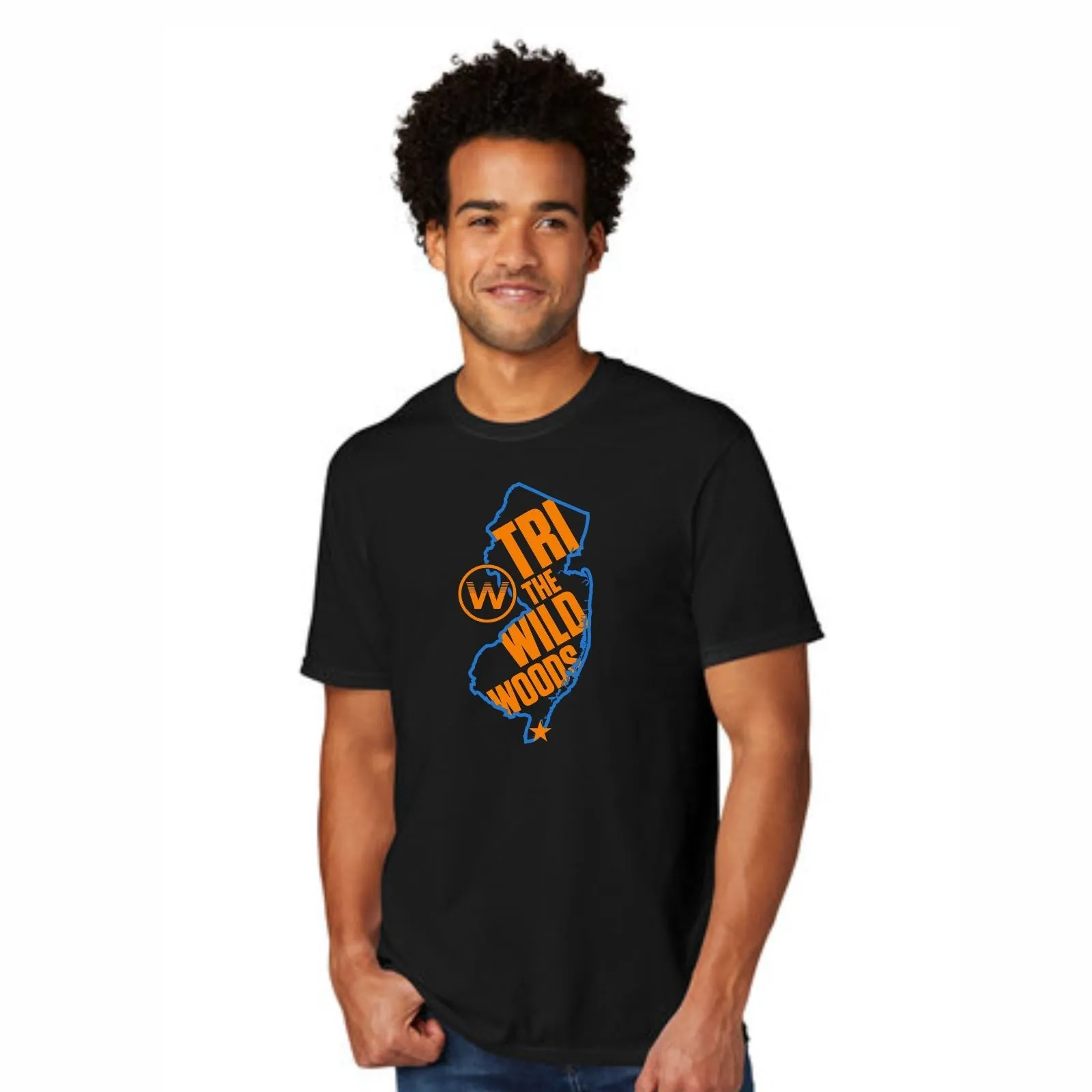 TRI the WILDWOODS Men's Triblend Tee - Black - State
