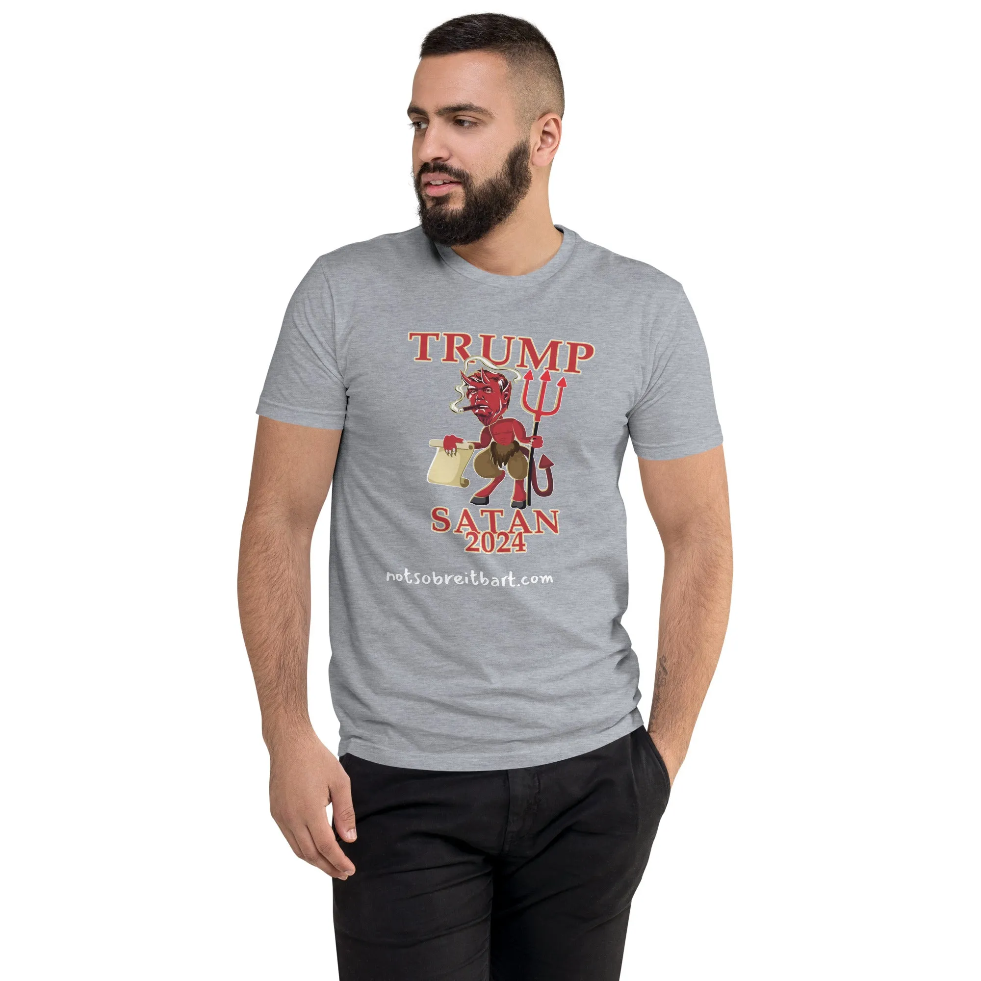 TRUMP/Satan Men's Fitted Short Sleeve T-shirt