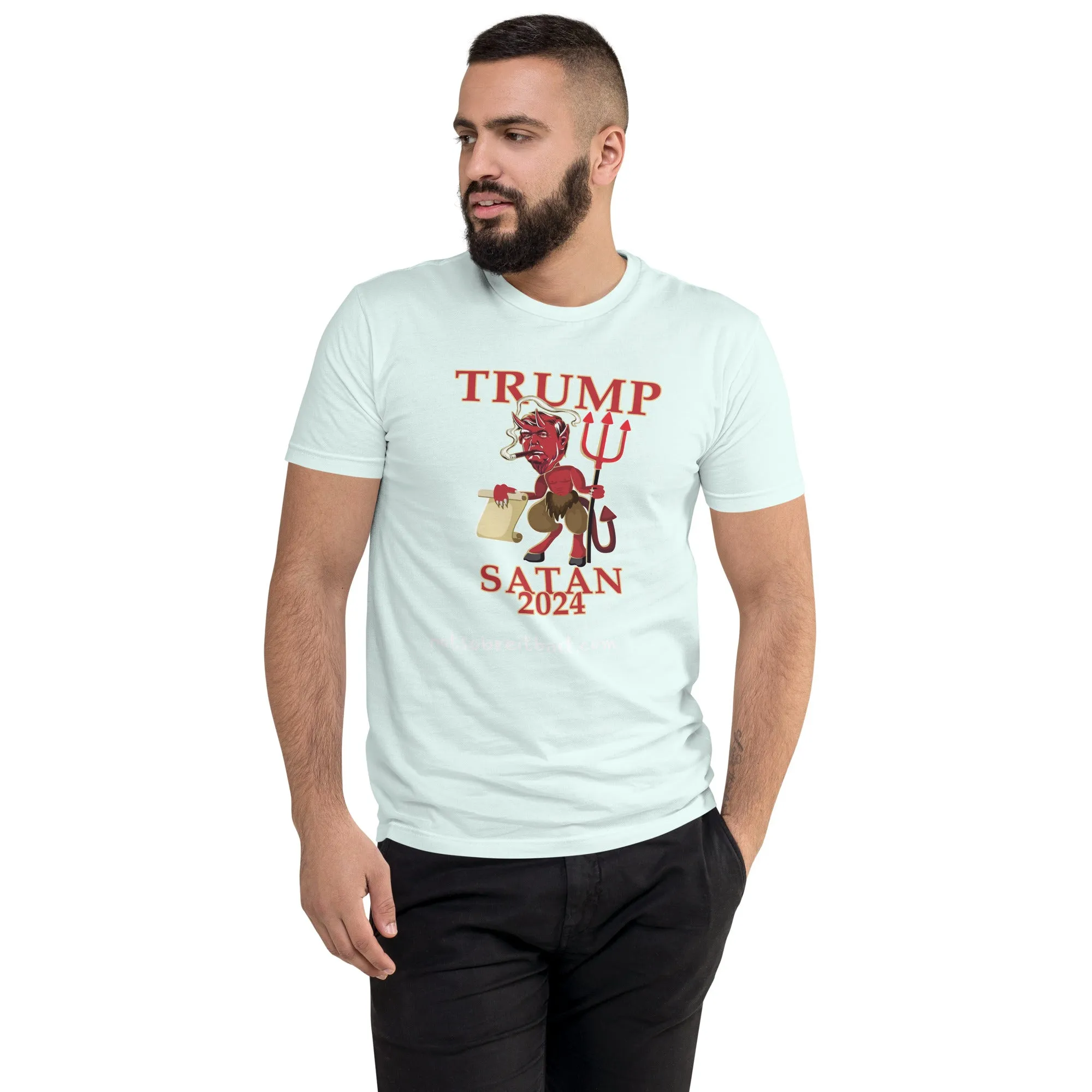 TRUMP/Satan Men's Fitted Short Sleeve T-shirt