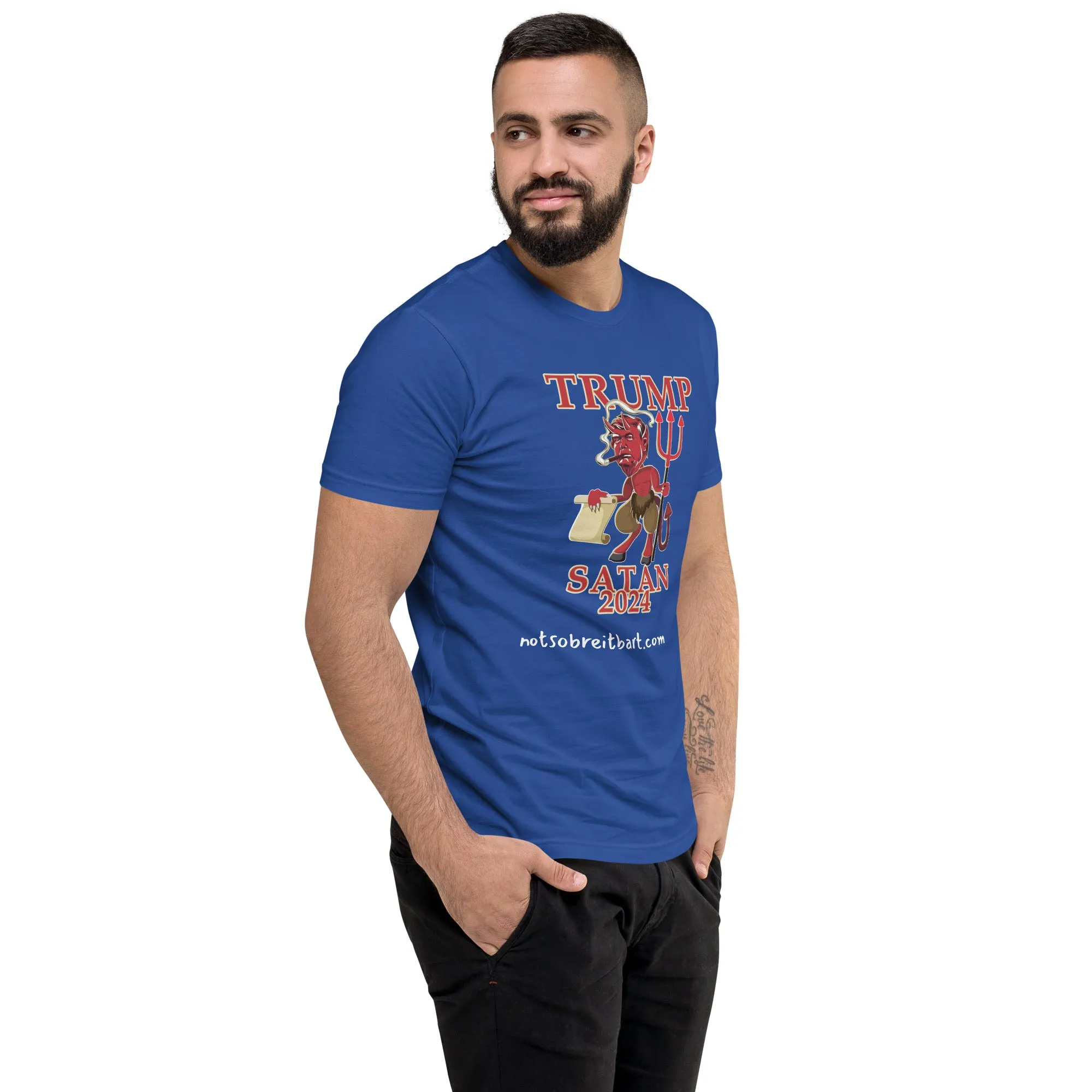 TRUMP/Satan Men's Fitted Short Sleeve T-shirt