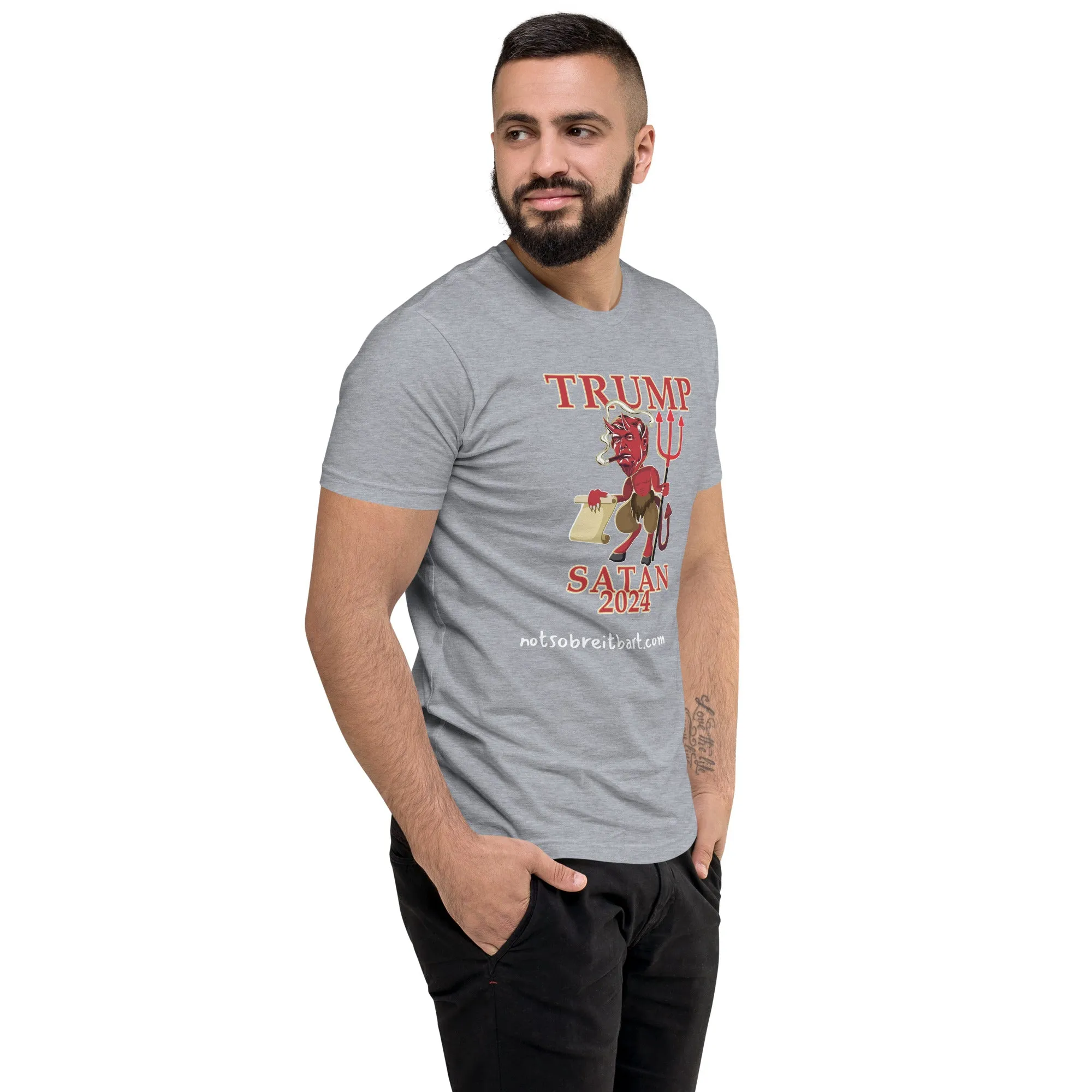 TRUMP/Satan Men's Fitted Short Sleeve T-shirt