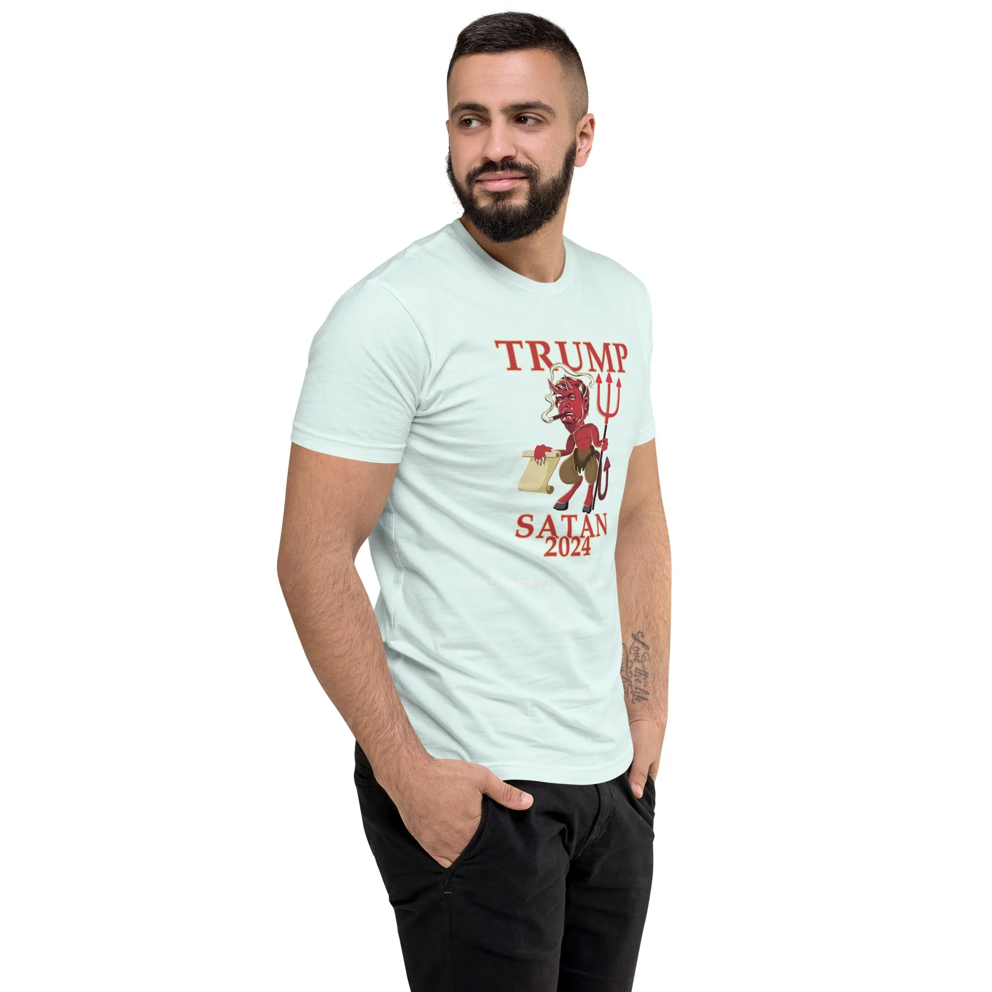 TRUMP/Satan Men's Fitted Short Sleeve T-shirt