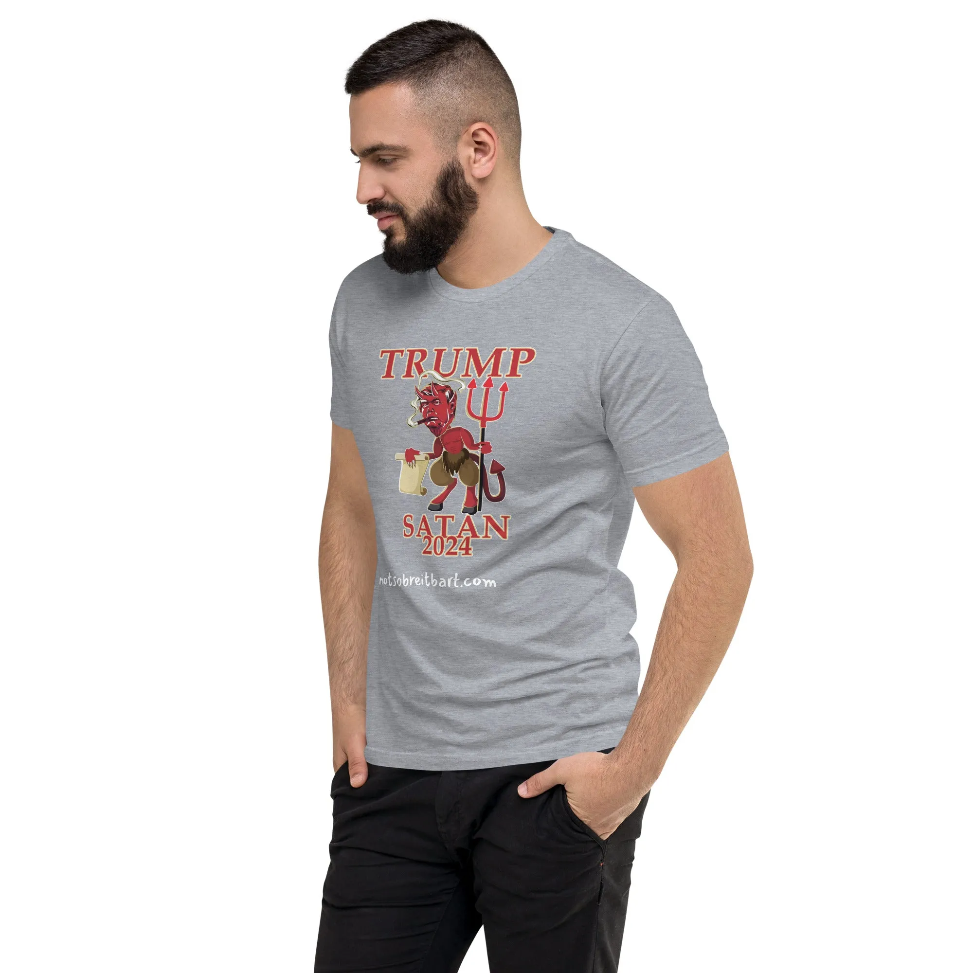 TRUMP/Satan Men's Fitted Short Sleeve T-shirt