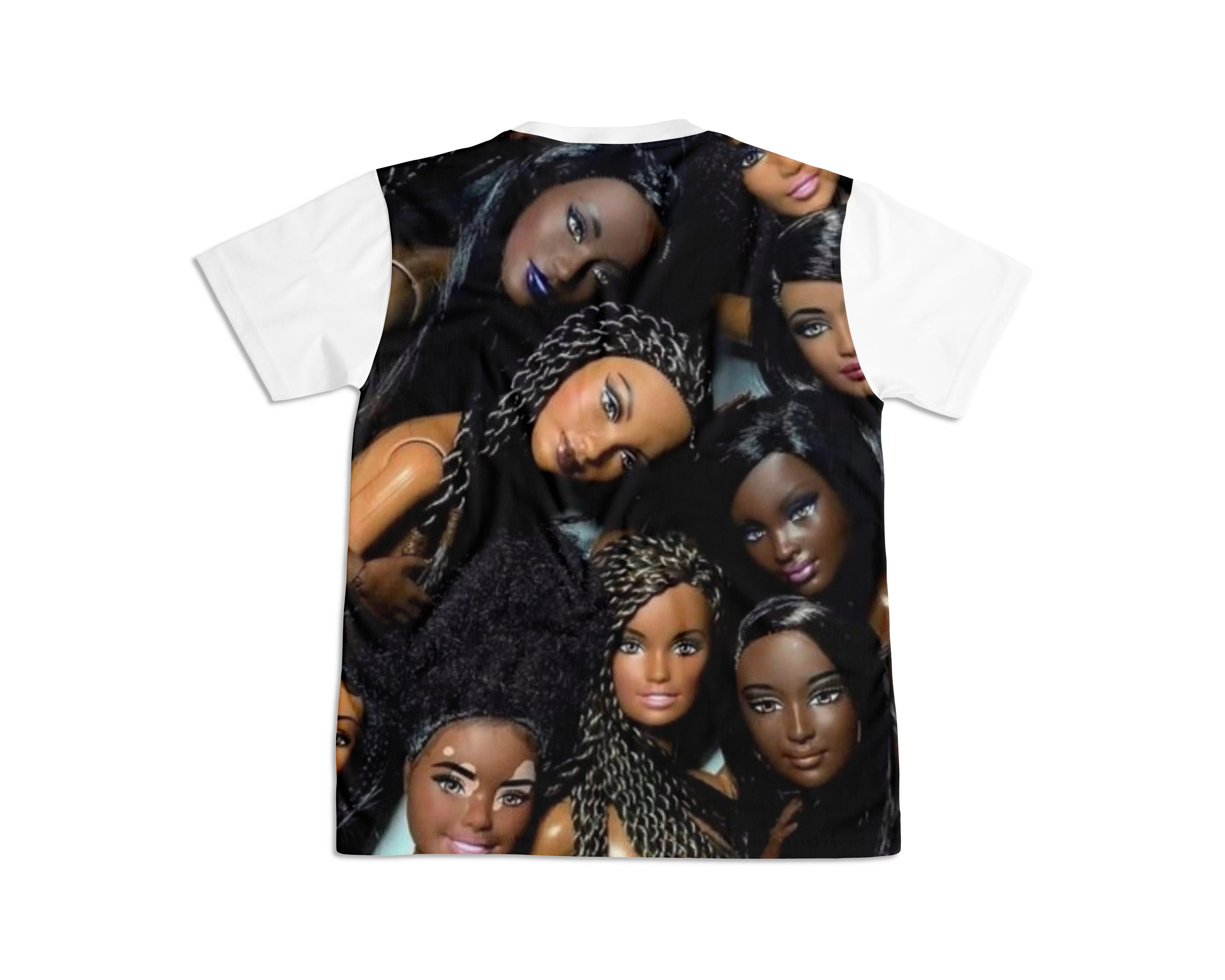 Unisex Adult Black Barbie Tee Shirt