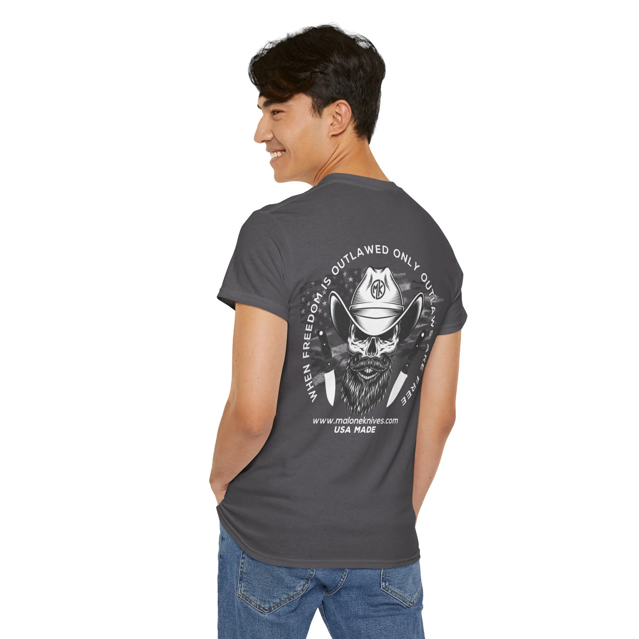 Unisex Heavy Cotton Tee - Outlaw Cowboy