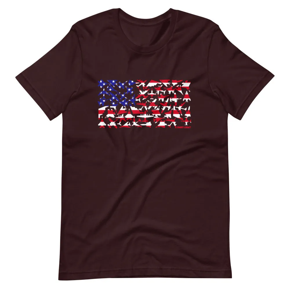 US Plane Flag Short T-Shirt
