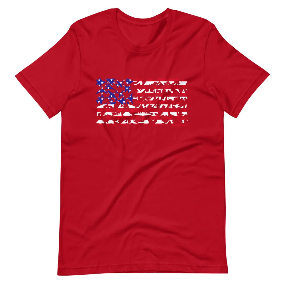 US Plane Flag Short T-Shirt