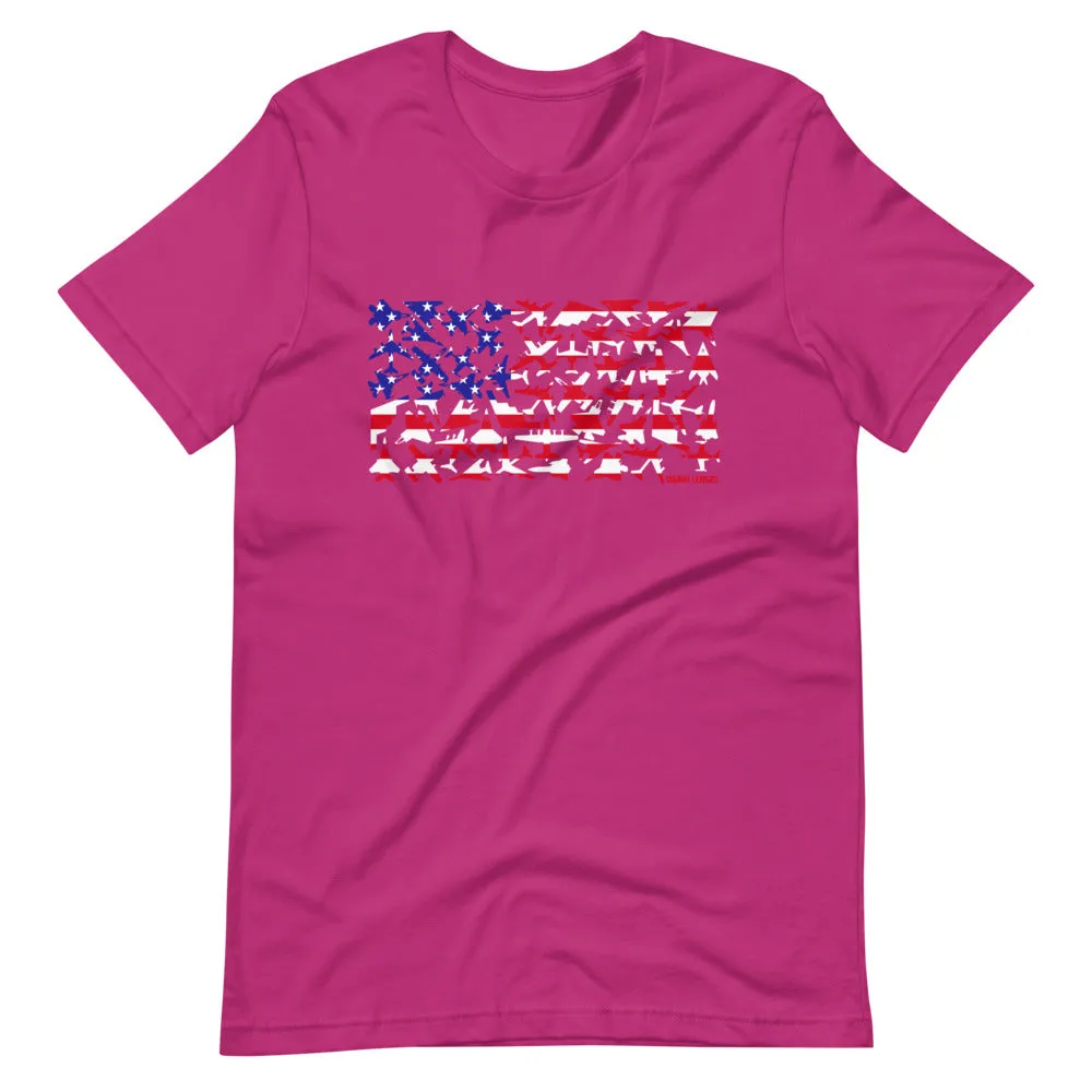US Plane Flag Short T-Shirt