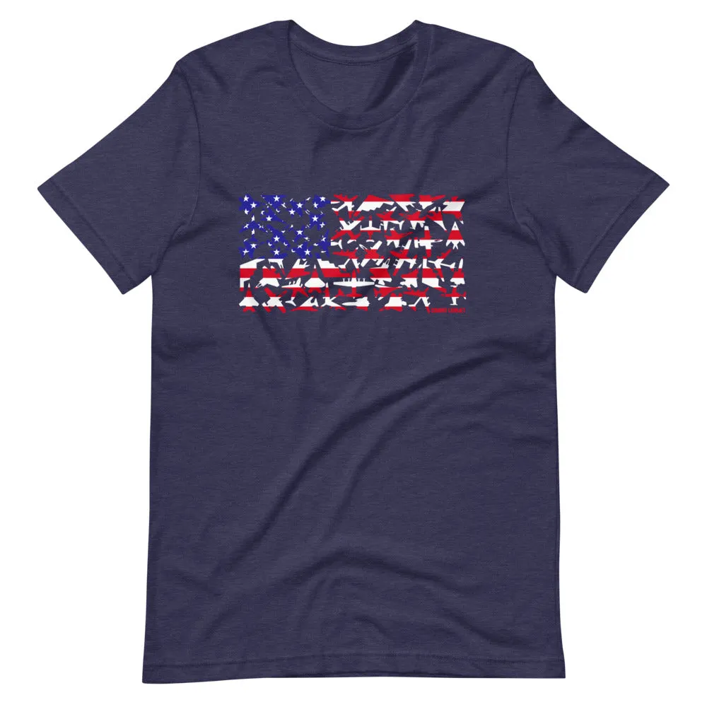 US Plane Flag Short T-Shirt