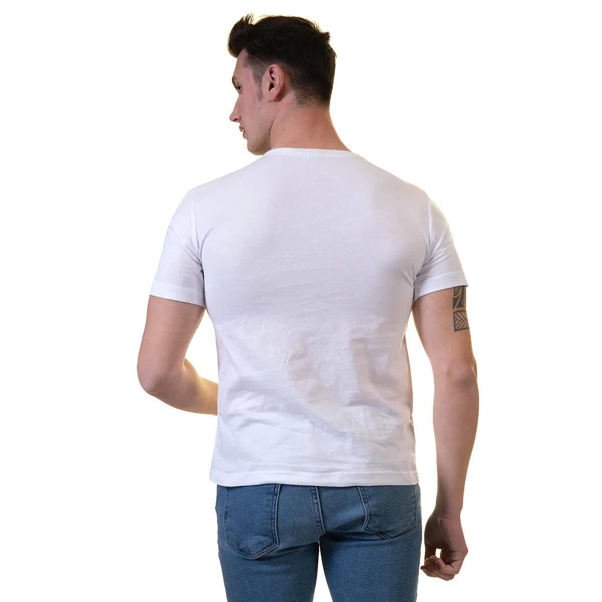 White European Made & Designed Premium Quality T-Shirt - Crew Neck Short Sleeve T-Shirts