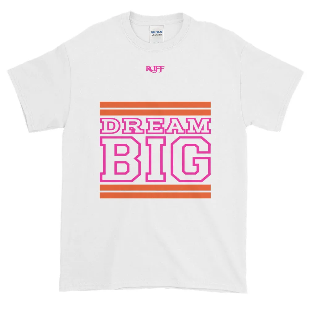 White Orange and Pink Short-Sleeve T-Shirt
