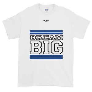 White Royal Blue and Black Short-Sleeve T-Shirt