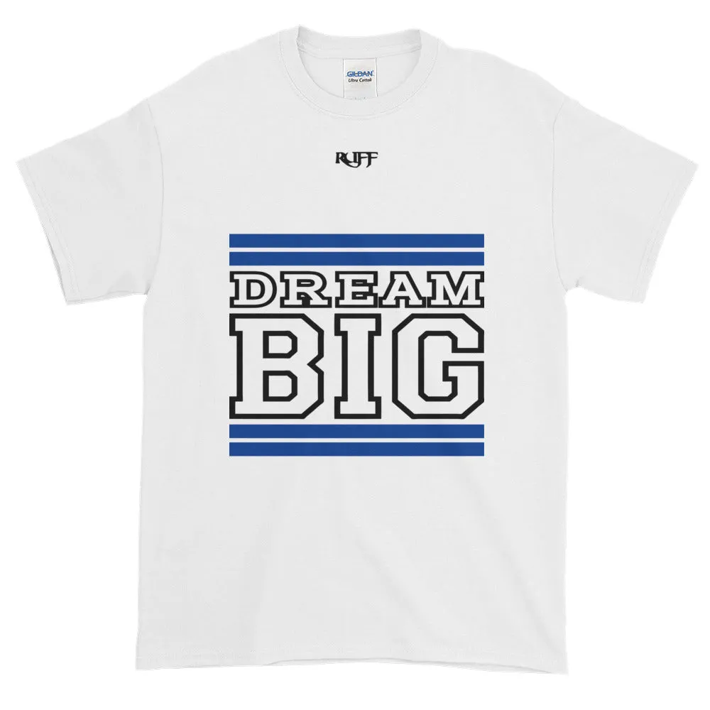 White Royal Blue and Black Short-Sleeve T-Shirt