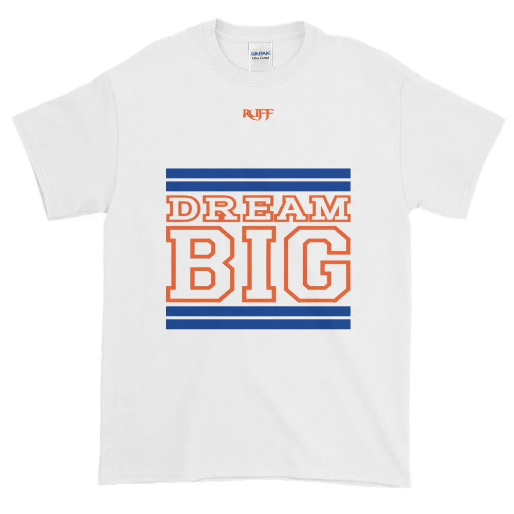 White Royal Blue and Orange Short-Sleeve T-Shirt