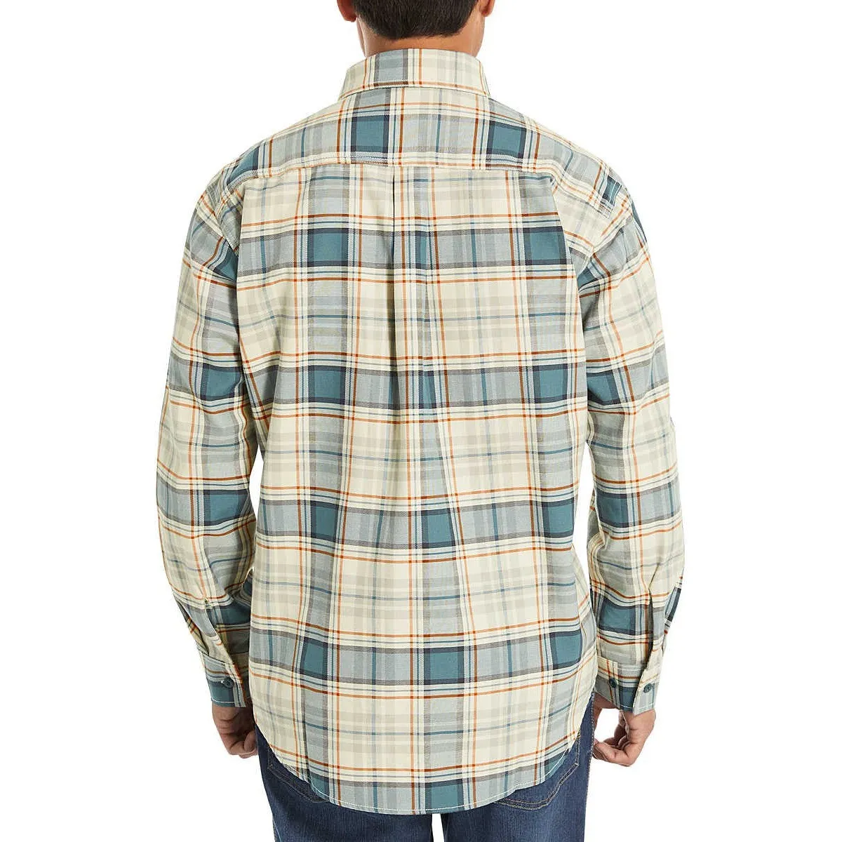Wolverine Men's Flame Resistant  Plaid Long Sleeve Twill Shirt - Bering - W1203980-413