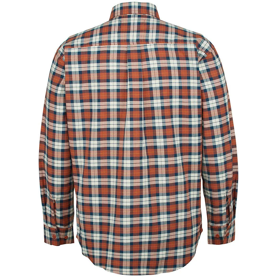 Wolverine Men's Flame Resistant  Plaid Long Sleeve Twill Shirt - Russet - W1203980-607