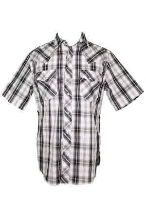 Wrangler Men's Modern Fit Long Sleeve Snap Shirt Black