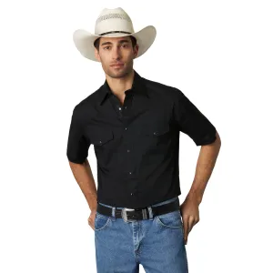 Wrangler Men's Sport Western Snap Shirt Black