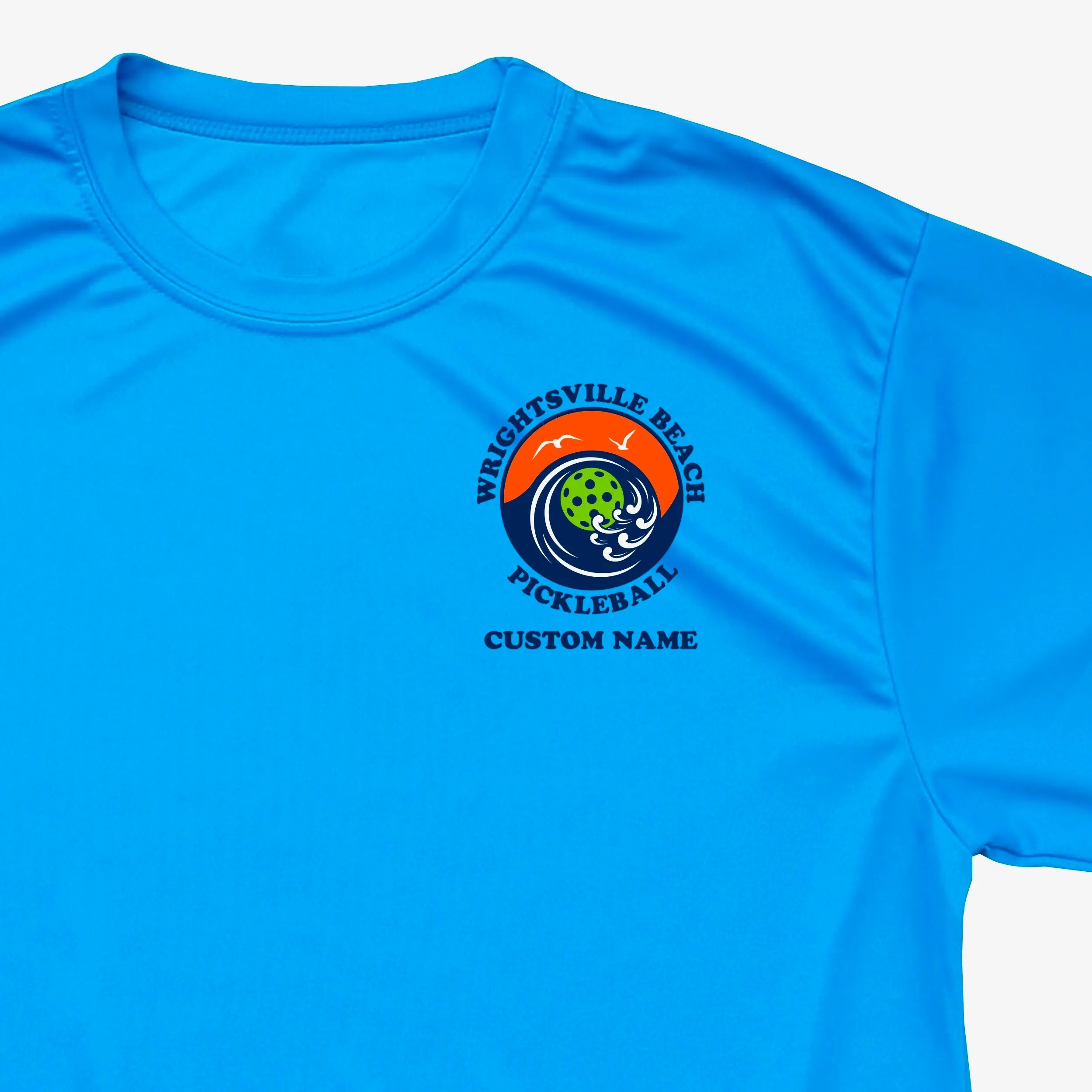 Wrightsville Beach Pickleball Men's Performance T-Shirt - Front Chest AND Back Logo