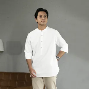 Zafar Kemeja Koko Rami Basic Lengan Panjang 3/4